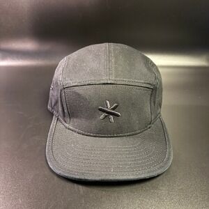 Otto Cap 5 Panel Hat Adjustable Strapback Casual Everyday Black‎